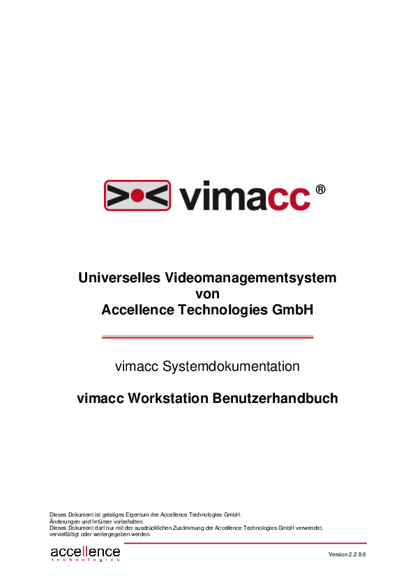 Das vimacc Benutzerhandbuch 2.2.8.